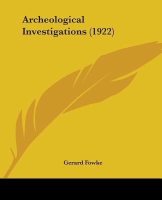 Archeological Investigations (1922)