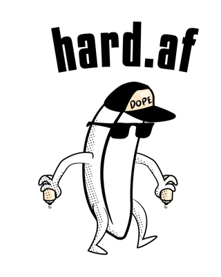 Hard.af: Rude Novelty Gift For Men - Inappropriate Gift Under 10 With Offensive Saying - Composition Notebook & Journal With Humor For Cupid Men Lover