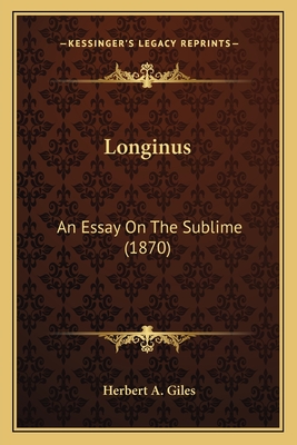 Longinus: An Essay On The Sublime (1870)