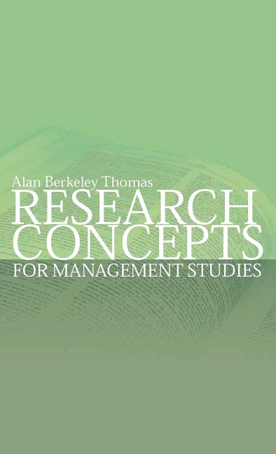 Research Concepts for Management Studies