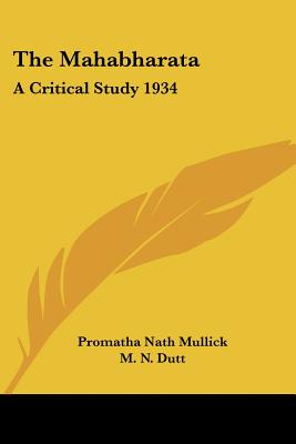The Mahabharata: A Critical Study 1934