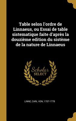 Table selon l'ordre de Linnaeus, ou Essai de table sistematique faite d'après la douzième edition du sistème de la nature de Linnaeus