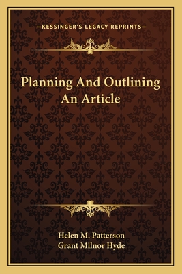 Planning And Outlining An Article