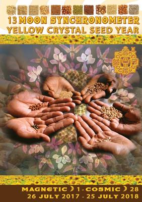 13 Moon Synchronometer - Yellow Crystal Seed, July 26 2017 - July 25 2018