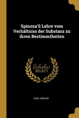 Spinoza'S Lehre vom Verhältniss der Substanz zu ihren Bestimmtheiten