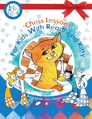 Readhead kitty teaches to play chess.
