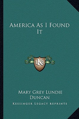 America As I Found It