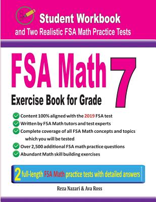 FSA Math Exercise Book for Grade 7: Student Workbook and Two Realistic FSA Math Tests