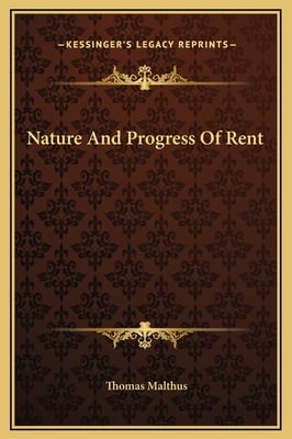 Nature And Progress Of Rent
