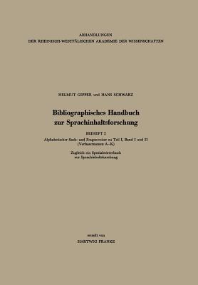 Bibliographisches Handbuch Zur Sprachinhaltsforschung