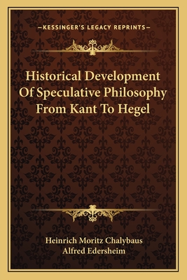 Historical Development Of Speculative Philosophy From Kant To Hegel