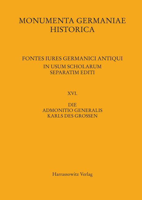 Die Admonitio Generalis Karls Des Grossen