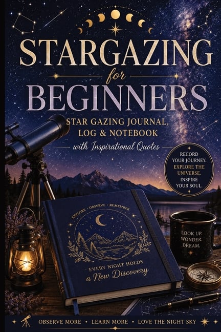 Stargazing for Beginners: Star Gazing Journal, Log & Notebook with Inspirational Quotes Guided Night Sky Observation Log to Record Celestial Objects,