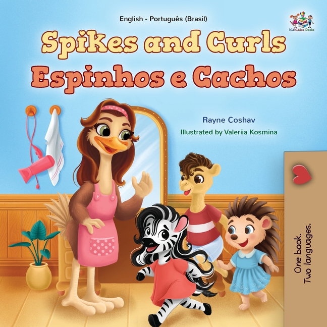 Spikes and Curls (English Portuguese Brazilian Bilingual Kids Book)