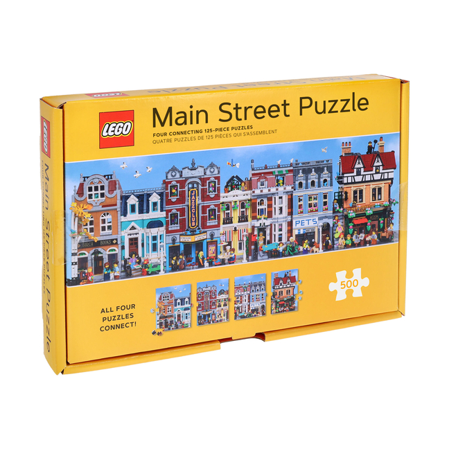 Lego Main Street Puzzle: Four Connecting 125-Piece Puzzles