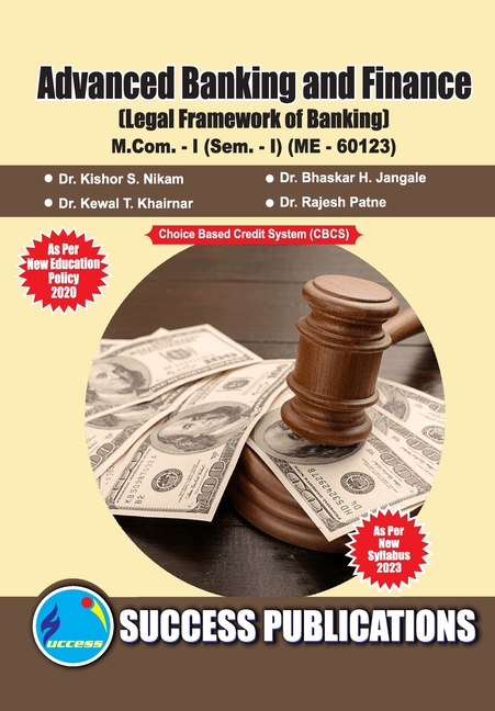 Legal Framework of Banking, First Year, M.Com, Sem-I-English