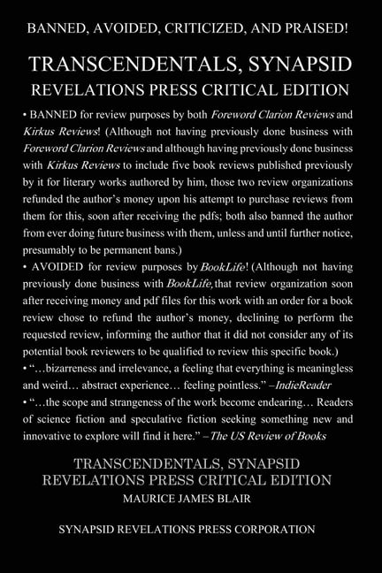 Transcendentals, Synapsid Revelations Press Critical Edition