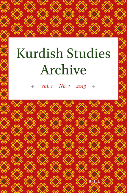 Kurdish Studies Archive: Vol. 1 No. 1 2013