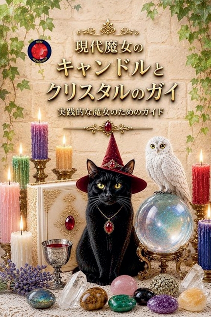 現代魔女のキャンドルとクリスタルのガӝ