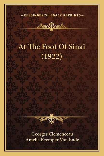 At The Foot Of Sinai (1922)