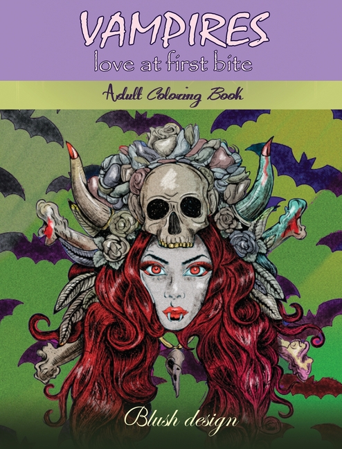 Vampires, Love at First Bite: Adult coloring book