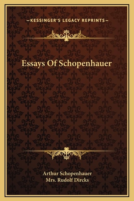 Essays Of Schopenhauer
