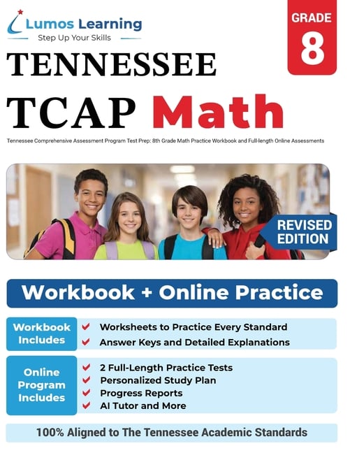Tennessee Comprehensive Assessment Program Test Prep: 8th Grade Math Practice Workbook and Full-length Online Assessments: TCAP Study Guide