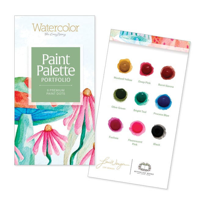 Watercolor the Easy Way Paint Palette Portfolio Garden: 9 Premium Paint Dots