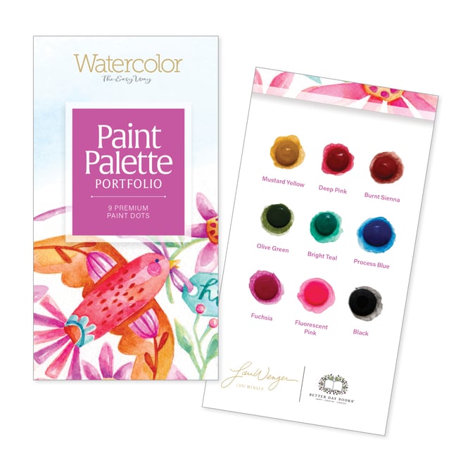 Watercolor the Easy Way Paint Palette Portfolio Friends: 9 Premium Paint Dots
