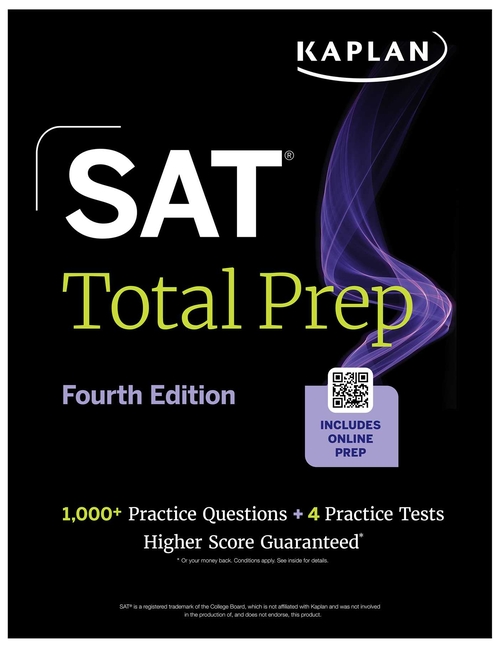 SAT Total Prep, Fourth Edition: Includes 4 Full Length Practice Tests, 1,100+ Practice Questions + 1 Year Access to Online Quizzes and Video Lessons a