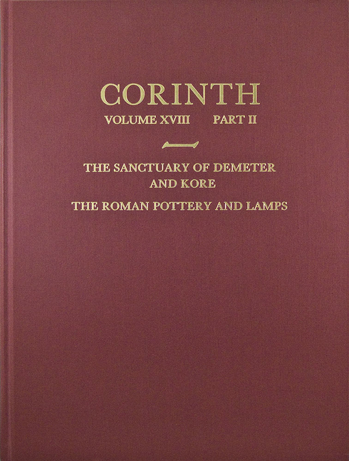 The Sanctuary of Demeter and Kore: The Roman Pottery and Lamps