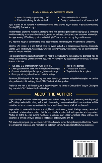 "Breaking the Silence;: Illuminating the Intricacies of Borderline Personality Disorder and Its Profound Influence On Relationships