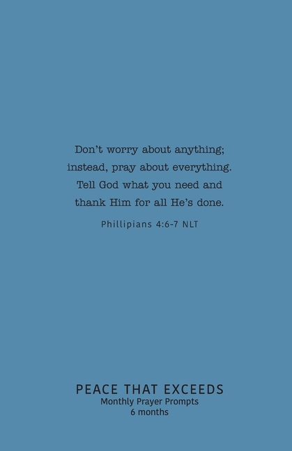 Peace That Exceeds: Monthly Prayer Prompts