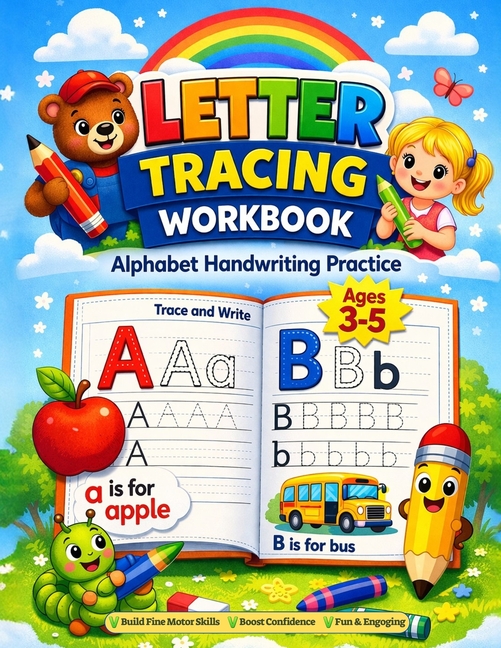 ABC Letter Tracing: Learn to Write with Line Tracing & Pen Control Preschool Handwriting Workbook for Kids Ages 3-5 Build Fine Motor Skills & Early Wr