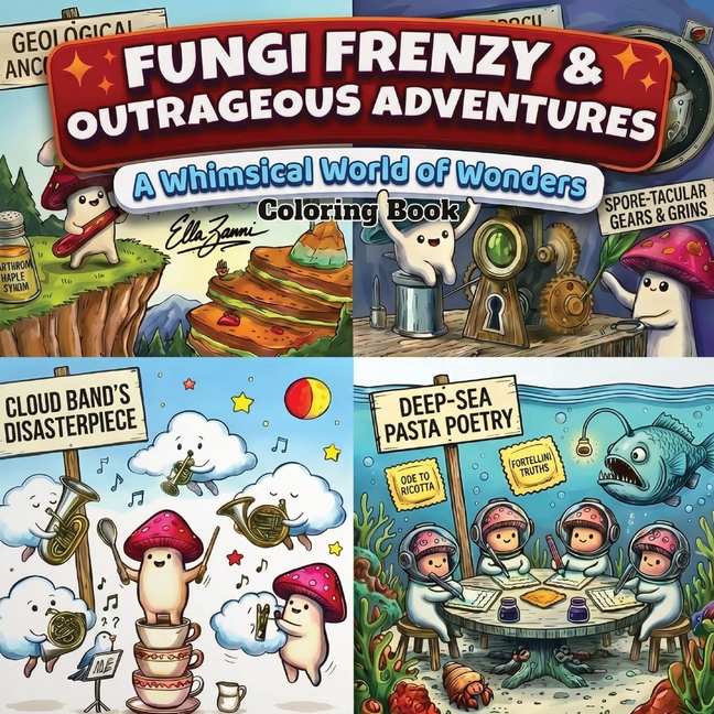 Fungi Frenzy & Outrageous Adventures: A whimsical World of Wonders coloring book