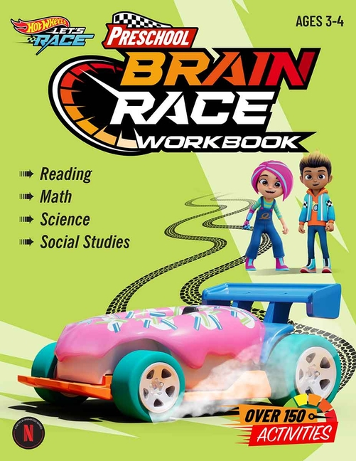 Hot Wheels Brain Race Preschool Workbook
