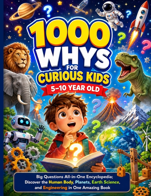 1000 Whys for Curious Kids 5-10 Year Old: Big Questions All-in-One Encyclopedia; Discover the Human Body, Planets, Earth Science, and Engineering in O