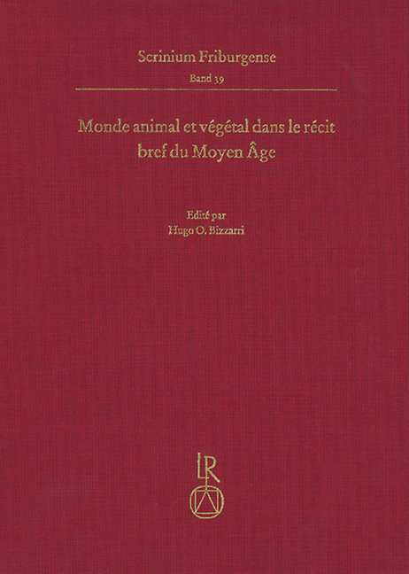 Monde Animal Et Végétal Dans Le Récit Bref Du Moyen Âge: Colloque International 2016