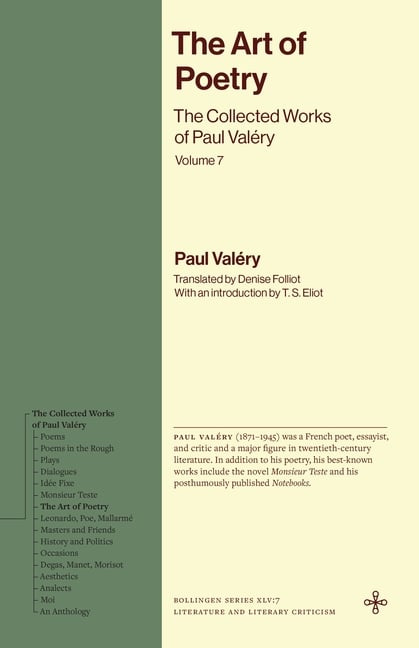 The Art of Poetry: The Collected Works of Paul Valéry, Volume 7