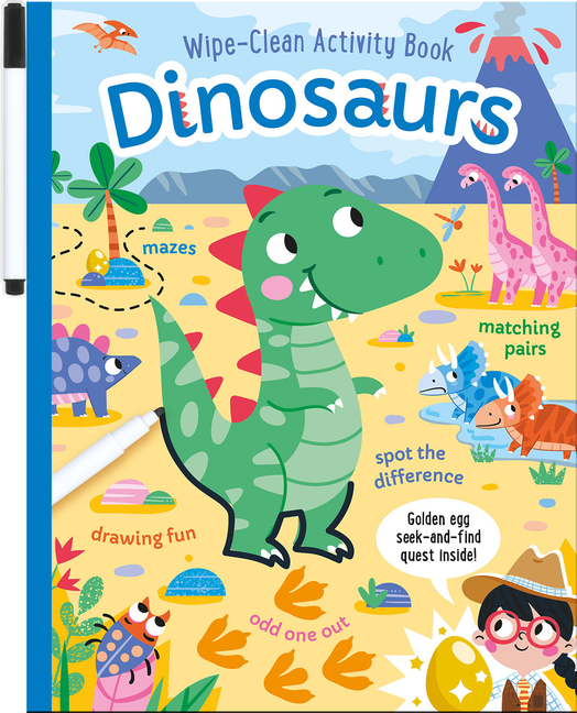 Dinosaurs Wipe-Clean Activity Book: Reusable Drawing and Activity Fun