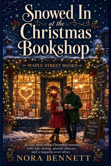 Snowed In at the Christmas Bookshop: A cozy small-town Christmas romance with fake dating, second chances, and a happily-ever-after