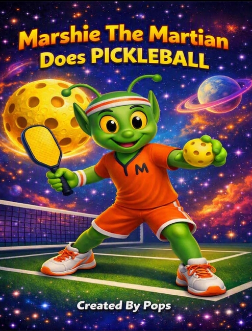 Marshie The Martian Does Pickleball