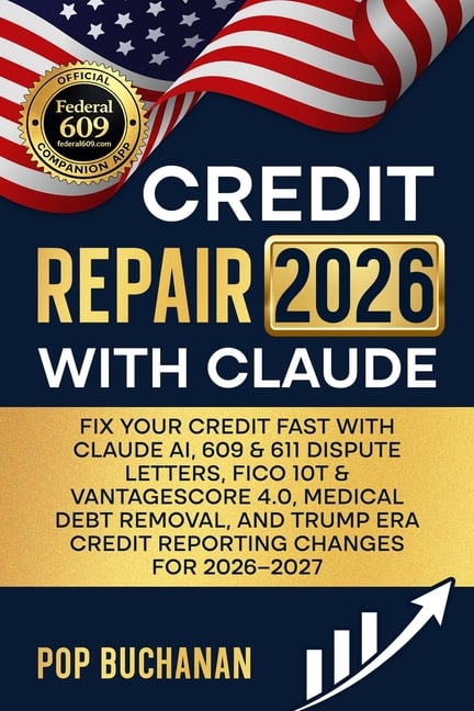Credit Repair 2026 with Claude: Fix Your Credit Fast with Claude Ai, 609 & 611 Dispute Letters, Fico 10t & Vantagescore 4.0, Medical Debt Removal, and