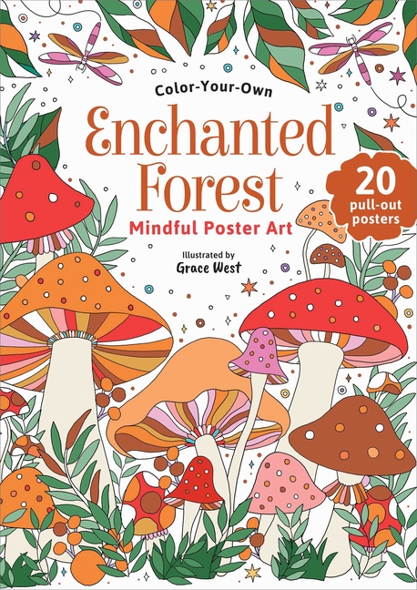 Enchanted Forest: Color-Your-Own Mindful Poster Art