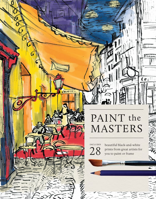 Paint the Masters: 28 Beautiful Black-And-White Posters from Great Artists for You to Paint or Frame