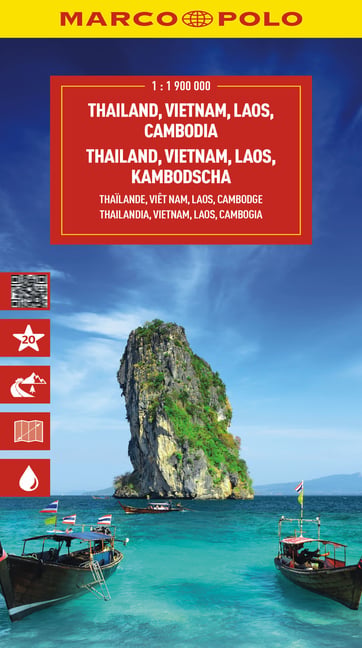 Thailand Vietnam Laos Cambodia Marco Polo Map