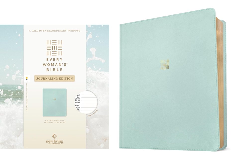 NLT Every Woman's Bible, Journaling Edition, Filament Enabled (Leatherlike, Seafoam Blue, Red Letter)