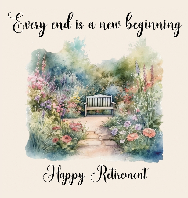 Happy Retirement Guest Book with lined pages (hardback)