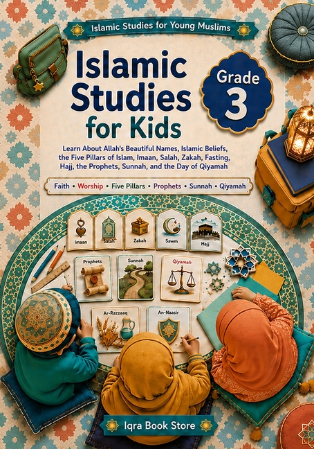 Islamic Studies for Kids: Grade 3 - Learn About Allah's Beautiful Names - Islamic Beliefs - the Five Pillars of Islam - Imaan - Salah - Zakah - Fastin