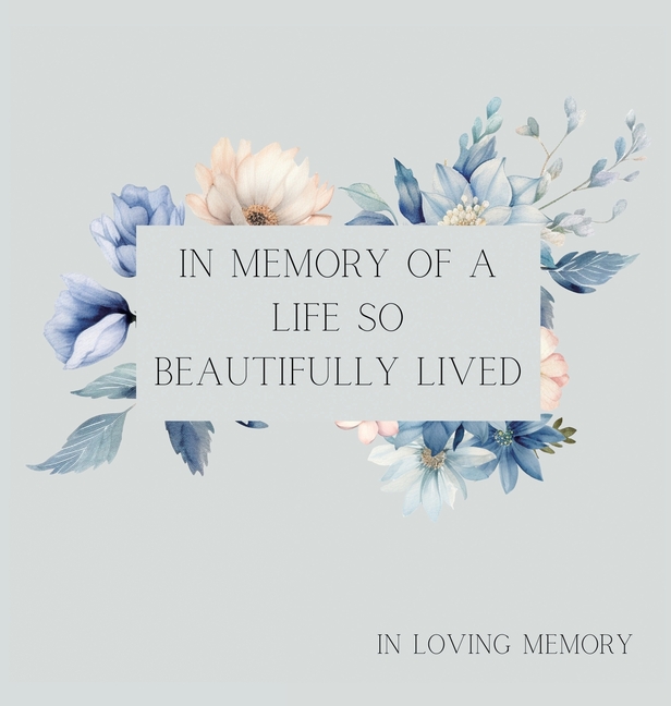 Celebration of life, funeral book, Condolence book to sign (Hardback cover)